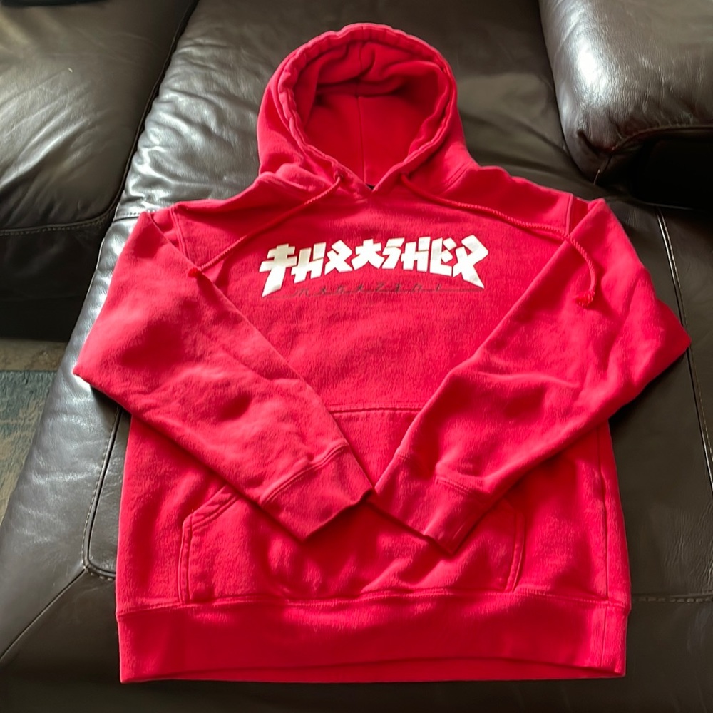 Men’s Red Thrasher Godzilla Hoodie